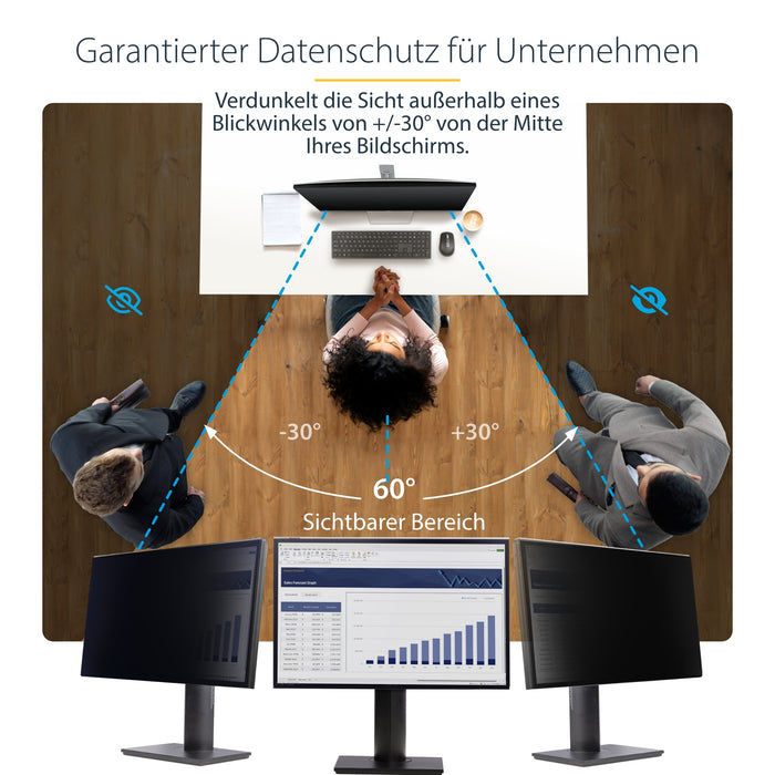 EAN 65030901925 - StarTech.com 2469A-PRIVACY-SCREEN filtro para monitor 61 cm (24") Filtro de privacidad para pantallas sin m imagen 9