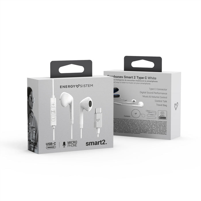 EAN 8432426448999 - Energy Sistem Smart 2 Type C Auriculares Alámbrico Dentro de oído Llamadas/Música USB Tipo C Blanco imagen 6