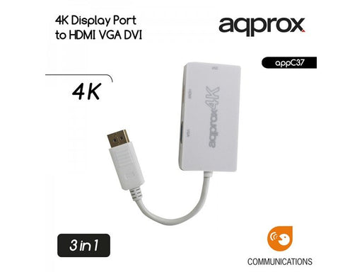 EAN 8435099522935 - Approx appC37 DisplayPort VGA + HDMI + DVI Blancoimagen 5)