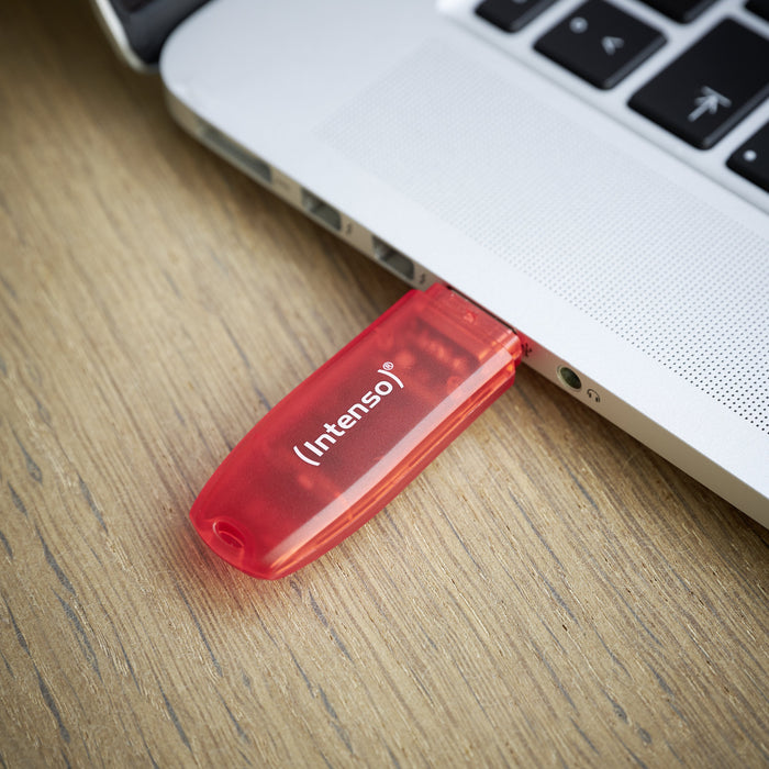 EAN 4034303029976 - Intenso Rainbow Line unidad flash USB 128 GB USB tipo A 2.0 Rojo, Transparente imagen 3