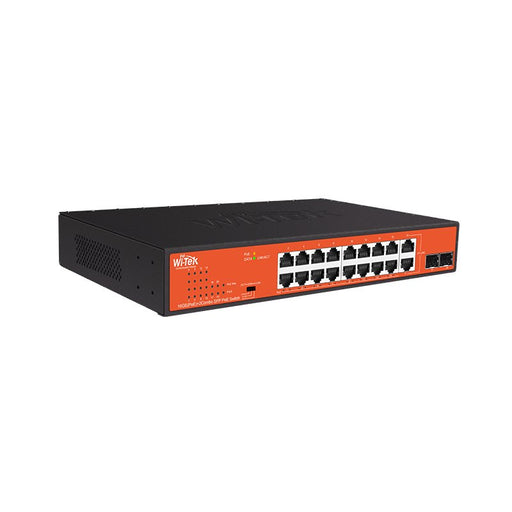 EAN 5420016879875 - Wi-Tek WI-PS318GFH switch Gigabit Ethernet (10/100/1000) Energía sobre Ethernet (PoE) Negro, Naranja imagen 2
