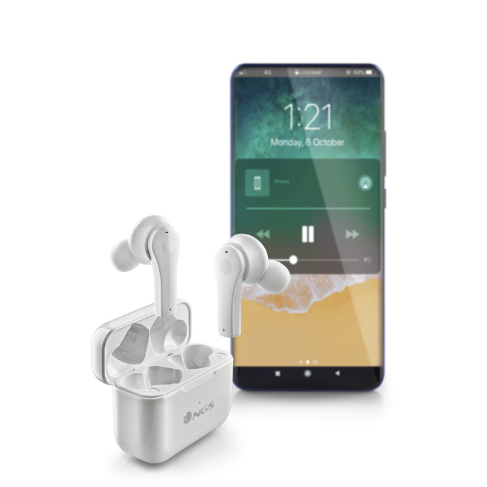 EAN 8435430620030 - NGS ARTICA BLOOM Auriculares Inalámbrico Dentro de oído Llamadas/Música USB Tipo C Bluetooth Blanco imagen 5