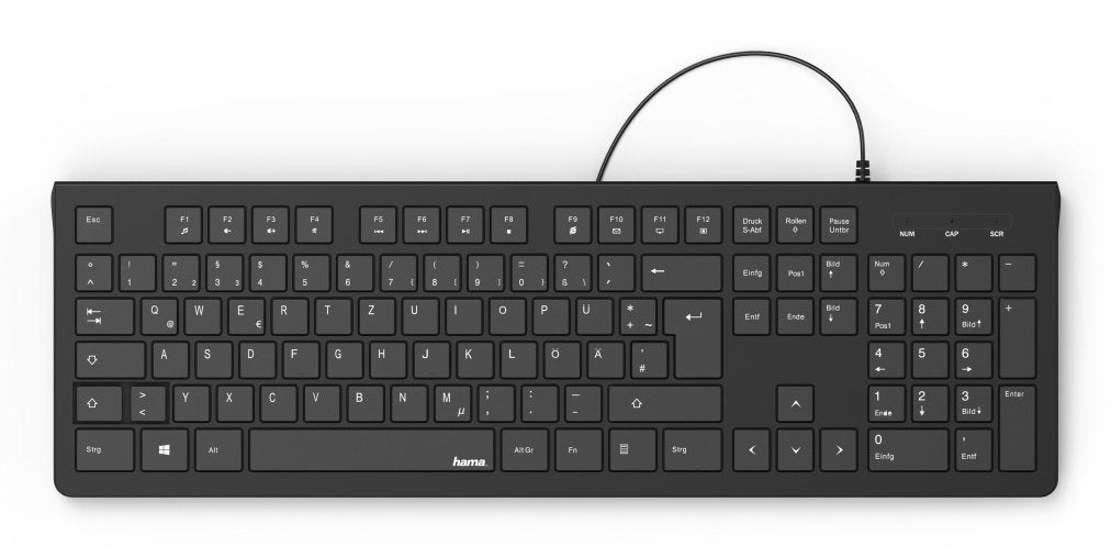 EAN 4047443434517 - Hama KC-200 teclado Oficina USB QWERTZ Alemán Negro imagen 4
