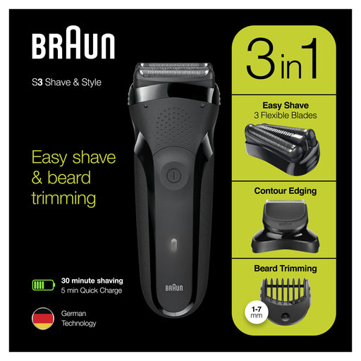 EAN 4210201276357 - Braun Series 3 81702941 afeitadora Máquina de afeitar de láminas Recortadora Negro imagen 1
