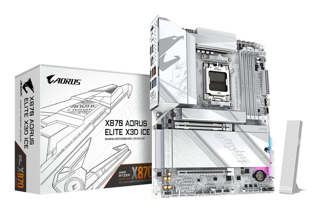 EAN 4719331876678 - GIGABYTE X870 AORUS ELITE X3D ICE AMD X870 Zócalo AM5 ATX imagen 1