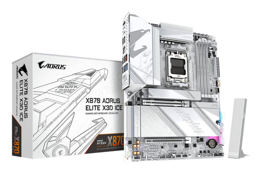 EAN 4719331876678 - GIGABYTE X870 AORUS ELITE X3D ICE AMD X870 Zócalo AM5 ATX imagen 1