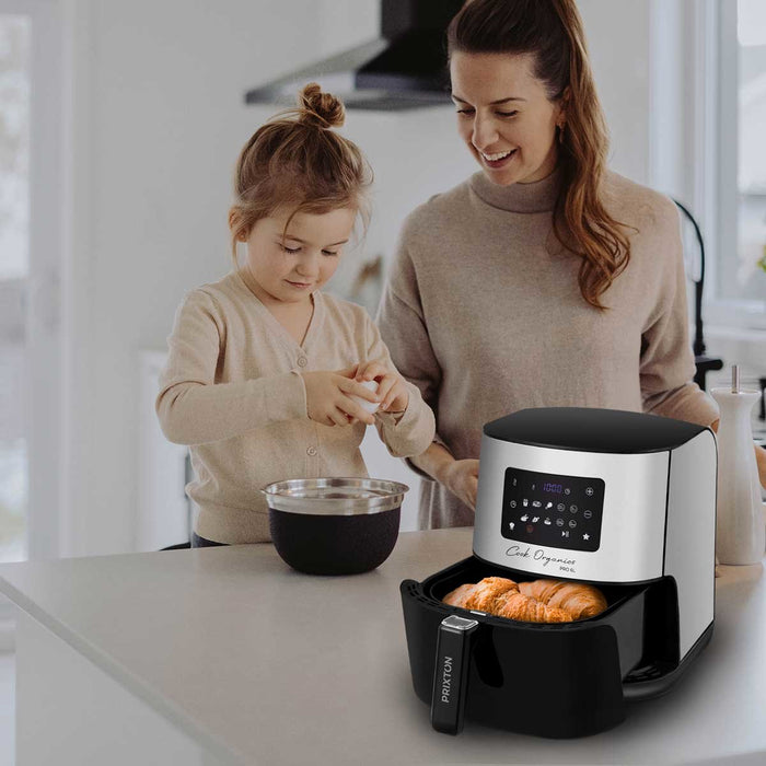 EAN 8436042557134 - PRIXTON Cook Organics Pro Sencillo 6 L Independiente 1700 W Freidora de aire caliente Negro, Plata imagen 7