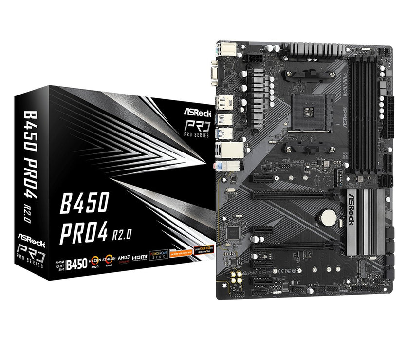 EAN 4710483932786 - Asrock B450 Pro4 R2.0 AMD B450 Zócalo AM4 ATX imagen 1