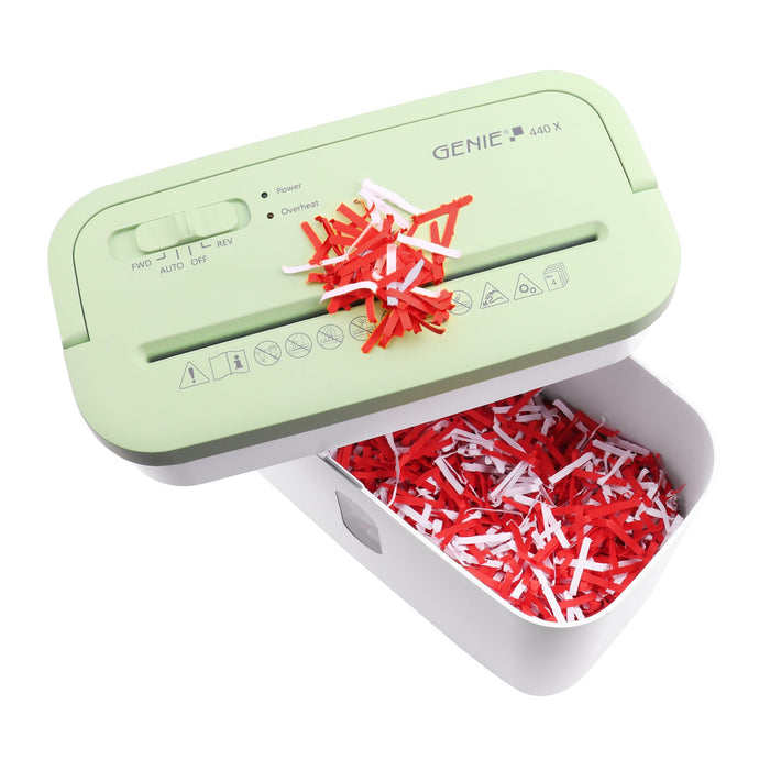 EAN 4030152953677 - Genie 440 X GR triturador de papel Corte cruzado 72 dB Verde, Blanco imagen 4