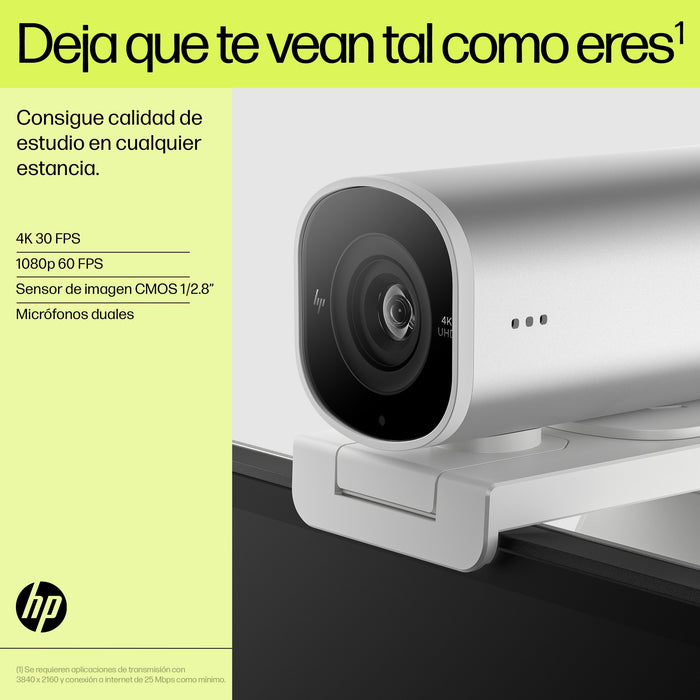 EAN 0196548527304 - HP 960 4K Streaming Webcam cámara web 8 MP 3840 x 2160 Pixeles USB Plata imagen 25
