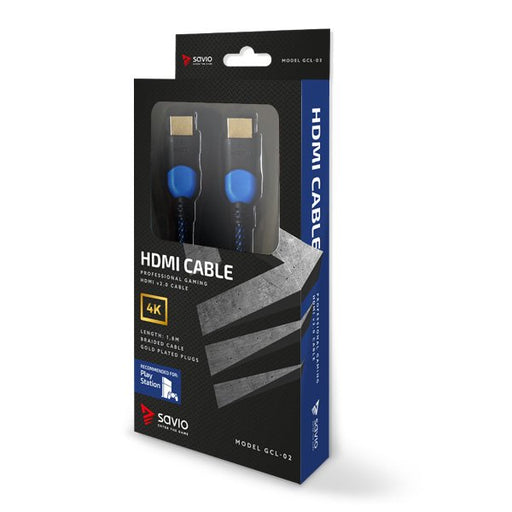 EAN 5901986045625 - Savio GCL-02 cable HDMI 1,8 m HDMI tipo A (Estándar) Negro, Azul imagen 2