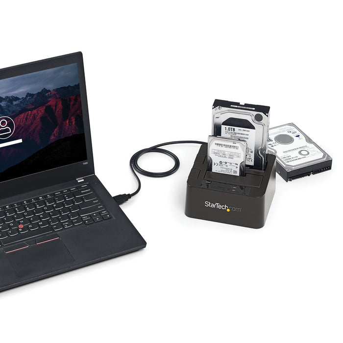 EAN 0065030861663 - StarTech.com SDOCK2U313 base de conexión para disco duro USB 3.2 Gen 2 (3.1 Gen 2) Type micro-B Negro imagen 4