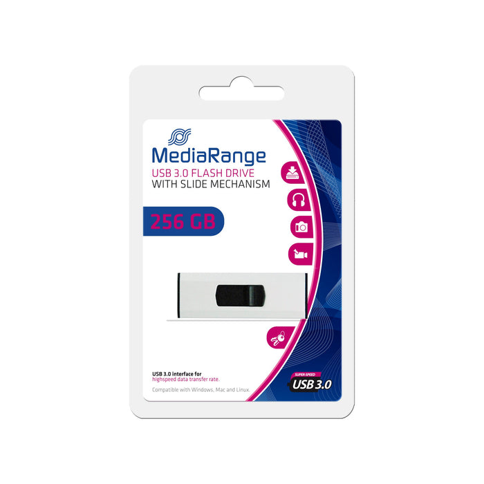 EAN 4260459610182 - MediaRange MR919 unidad flash USB 256 GB USB tipo A 3.2 Gen 1 (3.1 Gen 1) Negro, Plata imagen 2