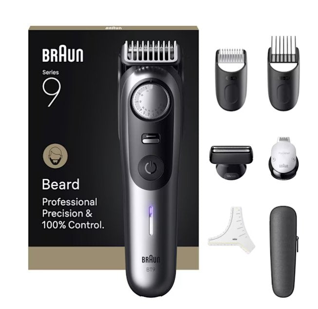 EAN 7500435244848 - Braun BeardTrimmer 9 BT9520 depiladora para la barba Batería 52 2 cm Mojado y seco Negro, Gris imagen 1