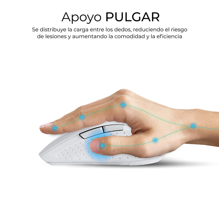 EAN 8436586743437 - SUBBLIM SUBKBC-DCOPW1 teclado Ratón incluido Hogar / Oficina RF Wireless + Bluetooth QWERTY Español Blanc imagen 9