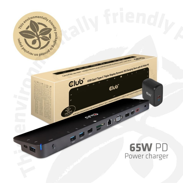 EAN 8719214472108 - CLUB3D CSV-1564W65 base para portátil y replicador de puertos Acoplamiento USB 3.2 Gen 1 (3.1 Gen 1) Type imagen 1