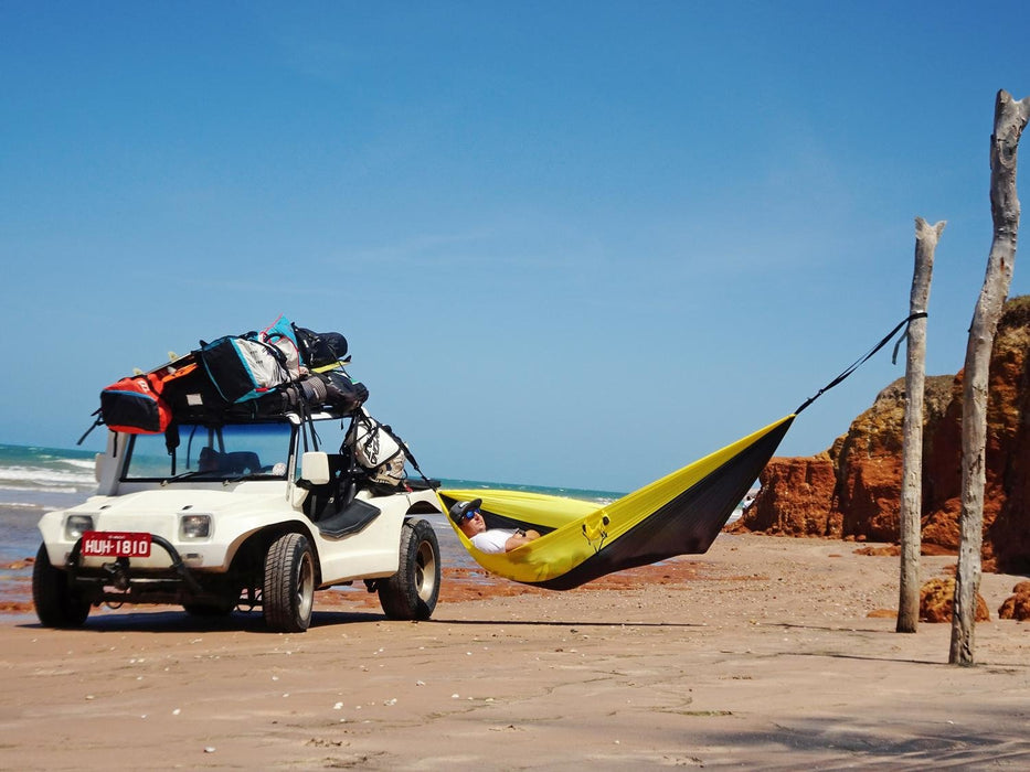 EAN 4030454006316 - AMAZONAS Adventure Hammock Hamaca colgante 1 personas(s) Nylon, Antidesgarros Negro, Amarillo imagen 14