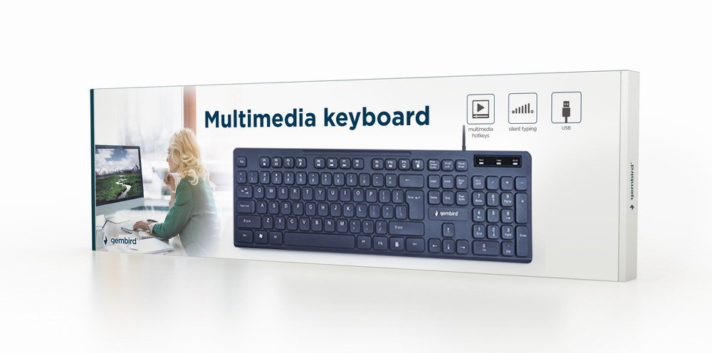 EAN 8716309117654 - Gembird KB-MCH-04 teclado USB QWERTY Inglés de EE. UU. Negro imagen 2
