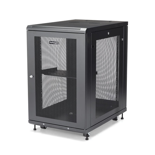EAN 0065030870238 - StarTech.com RK1833BKM armario rack Rack o bastidor independiente Negro imagen 1