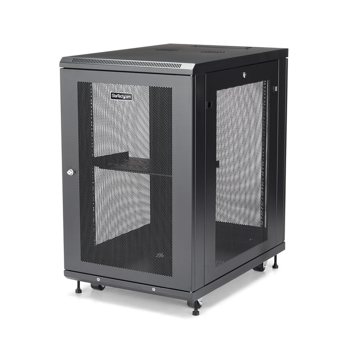 EAN 0065030870238 - StarTech.com RK1833BKM armario rack Rack o bastidor independiente Negro imagen 1