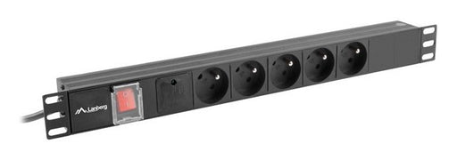 EAN 5901969441741 - Lanberg PDU-05E-0200-BK unidad de distribución de energía (PDU) 5 salidas AC 1U Negro imagen 1