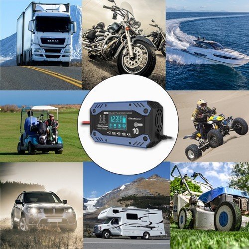 EAN 5901878524825 - Qoltec 52482 Cargador de batería para vehículos 12/24 V Negro, Azul imagen 7