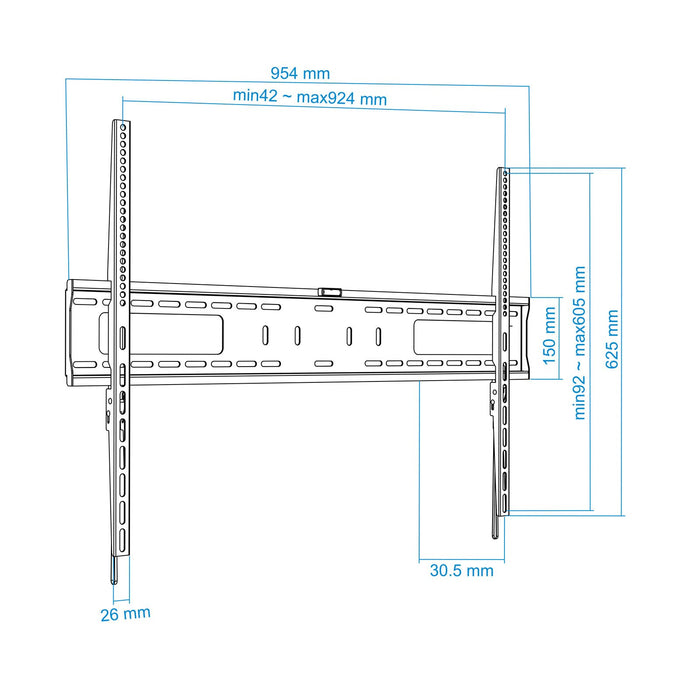 EAN 8433281007932 - TooQ LP41100F-B soporte para TV 2,54 m (100") imagen 8