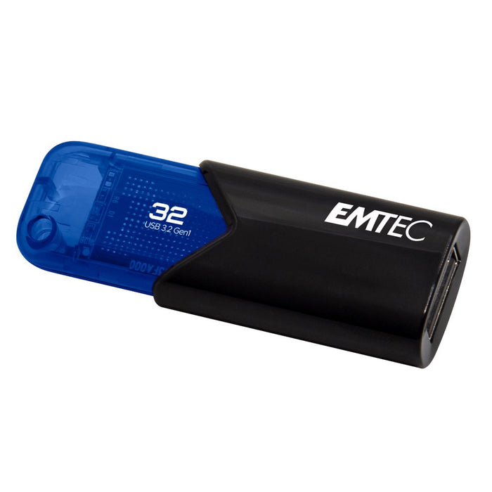 EAN 3126170173126 - Emtec B110 Click Easy 3.2 unidad flash USB 32 GB USB tipo A 3.2 Gen 2 (3.1 Gen 2) Negro, Azul imagen 1