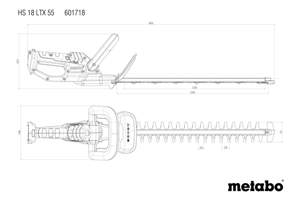 EAN 4061792223233 - Metabo HS 18 LTX 55 Cuchilla doble 2,6 kg imagen 2