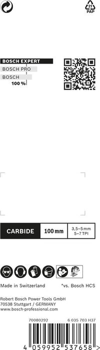 EAN 4059952537658 - Bosch 2 608 900 541 hoja de sierra de calar, de sierra de marquetería y de sierra recíproca Hoja de sierr imagen 6