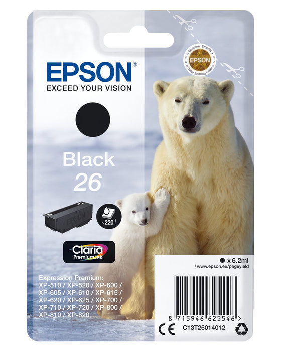 EAN 8715946625546 - Epson Polar bear C13T26014012 cartucho de tinta 1 pieza(s) Original Rendimiento estándar imagen 1