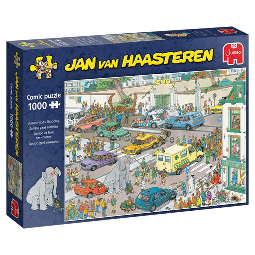 EAN 8710126200285 - Jan van Haasteren Goes Shopping 1000 pcs Puzzle rompecabezas 1000 pieza(s) Cómics imagen 1