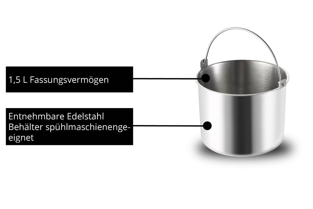 EAN 4011689488269 - Unold 48826 Eismaschine & Joghurtbereiter EVA Compresor de helados 1,5 L 120 W Negro, Acero inoxidable imagen 6