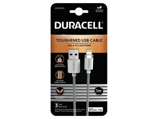 EAN 5056304399932 - Duracell USB7012W cable de conector Lightning Blanco imagen 1