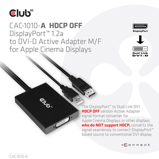 EAN 8719214471705 - CLUB3D CAC-1010-A adaptador de cable de vídeo 0,6 m DisplayPort DVI-D + USB imagen 2