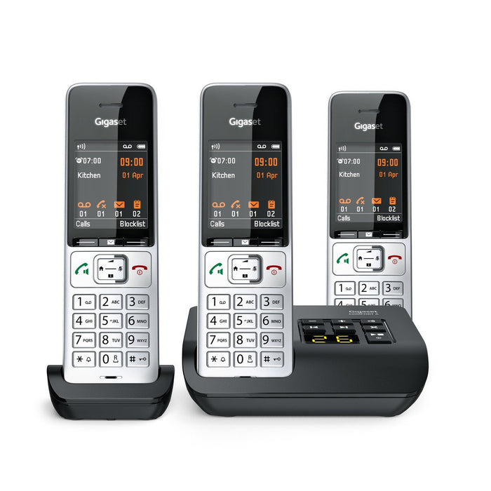 EAN 4250366866659 - Gigaset COMFORT 500A Trio Teléfono DECT/analógico Identificador de llamadas Negro, Plata imagen 10