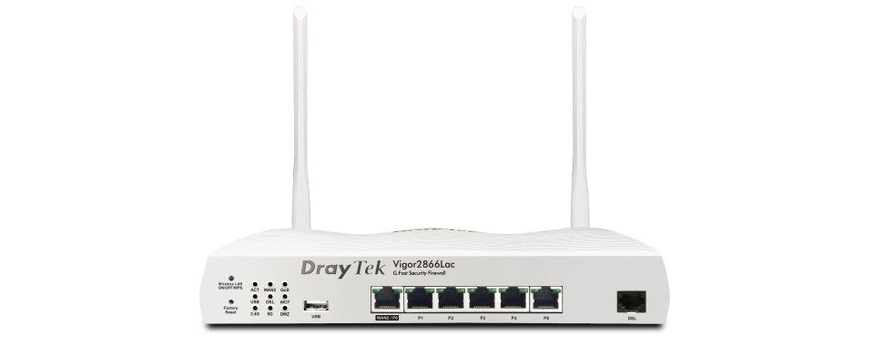 EAN 4710484744128 - DrayTek Vigor 2866Lac router inalámbrico Gigabit Ethernet Doble banda (2,4 GHz / 5 GHz) 4G Blanco imagen 1