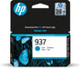 EAN 0196786147531 - HP 937 Cyan Original Ink Cartridge cartucho de tinta 1 pieza(s) Rendimiento estándar imagen 1