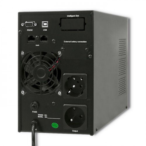 EAN 5901878530420 - Qoltec 53042 sistema de alimentación ininterrumpida (UPS) Doble conversión (en línea) 1 kVA 800 W 2 salid imagen 2