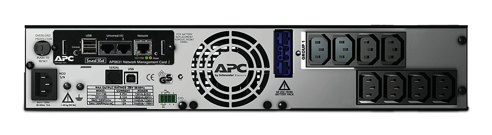 EAN 731304327745 - APC SMX750INC sistema de alimentación ininterrumpida (UPS) Línea interactiva 0,75 kVA 600 W 10 salidas AC imagen 2