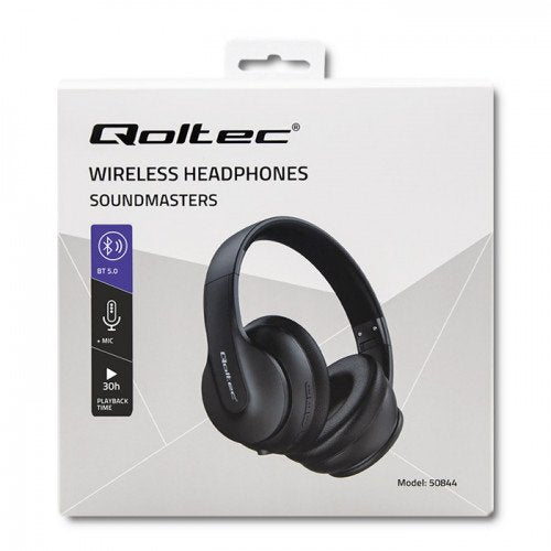 EAN 5901878508443 - Qoltec 50844 auricular y casco Auriculares Inalámbrico De mano Llamadas/Música USB Tipo C Bluetooth Negro imagen 6