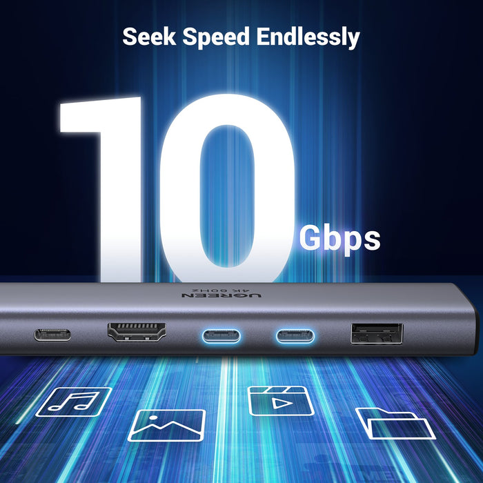 EAN 6941876245215 - Ugreen REVODOK 7-IN-1 4K@60HZ HDMI DOCK Acoplamiento Base Gris imagen 6