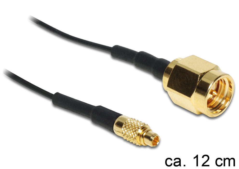 EAN 4043619884711 - DeLOCK 88471 cable coaxial 0,12 m MMCX SMA Oro, Negro imagen 1