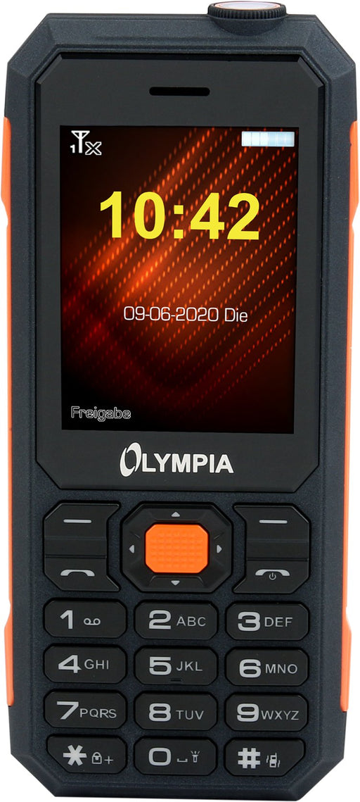 EAN 4030152022830 - Olympia Active Outdoor 6,1 cm (2.4") 112 g Negro, Naranja Teléfono básico imagen 1