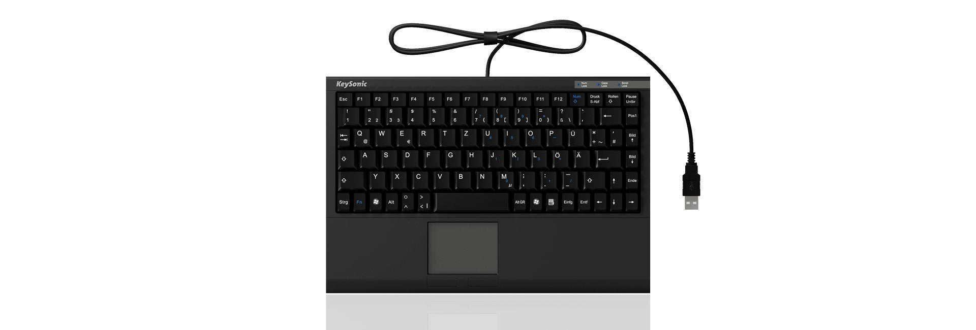 EAN 4250078143130 - KeySonic ACK-540U+ teclado Oficina USB QWERTY Inglés de EE. UU. Negro imagen 5