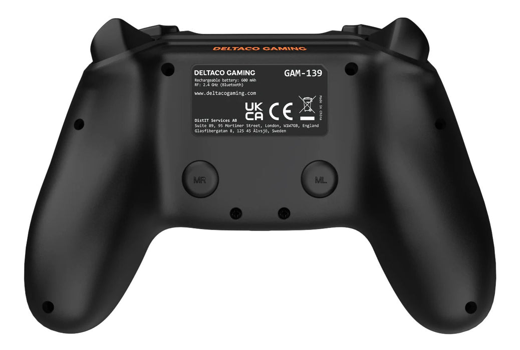 EAN 7333048057105 - Deltaco Gaming GAM-139 mando y volante Negro Bluetooth/USB Gamepad Analógico Android, PC, PlayStation 4 imagen 6