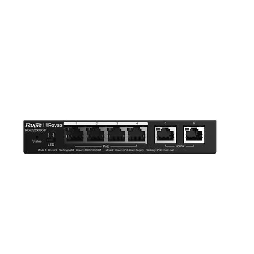 EAN 6971693271876 - Ruijie Networks RG-ES206GC-P switch Gigabit Ethernet (10/100/1000) Energía sobre Ethernet (PoE) Negro imagen 1