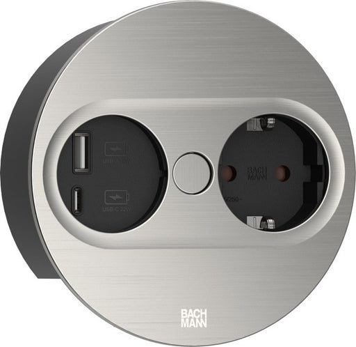 EAN 4057298128974 - Bachmann 946.004 toma de corriente Type F + USB A + USB C Acero inoxidable imagen 1