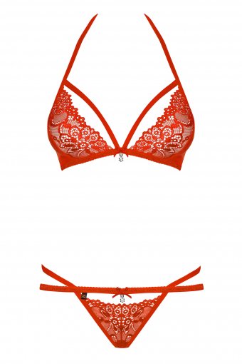 EAN 5901688216682 - Obsessive 838-SET-3 L/XL conjunto de ropa interior y bodi Conjunto de lencería Rojo Poliamida imagen 1