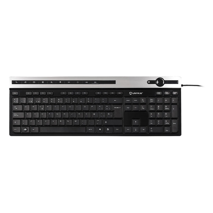 EAN 6940533541943 - UNYKAch A 2930 teclado Hogar USB QWERTY Negro, Plata imagen 1